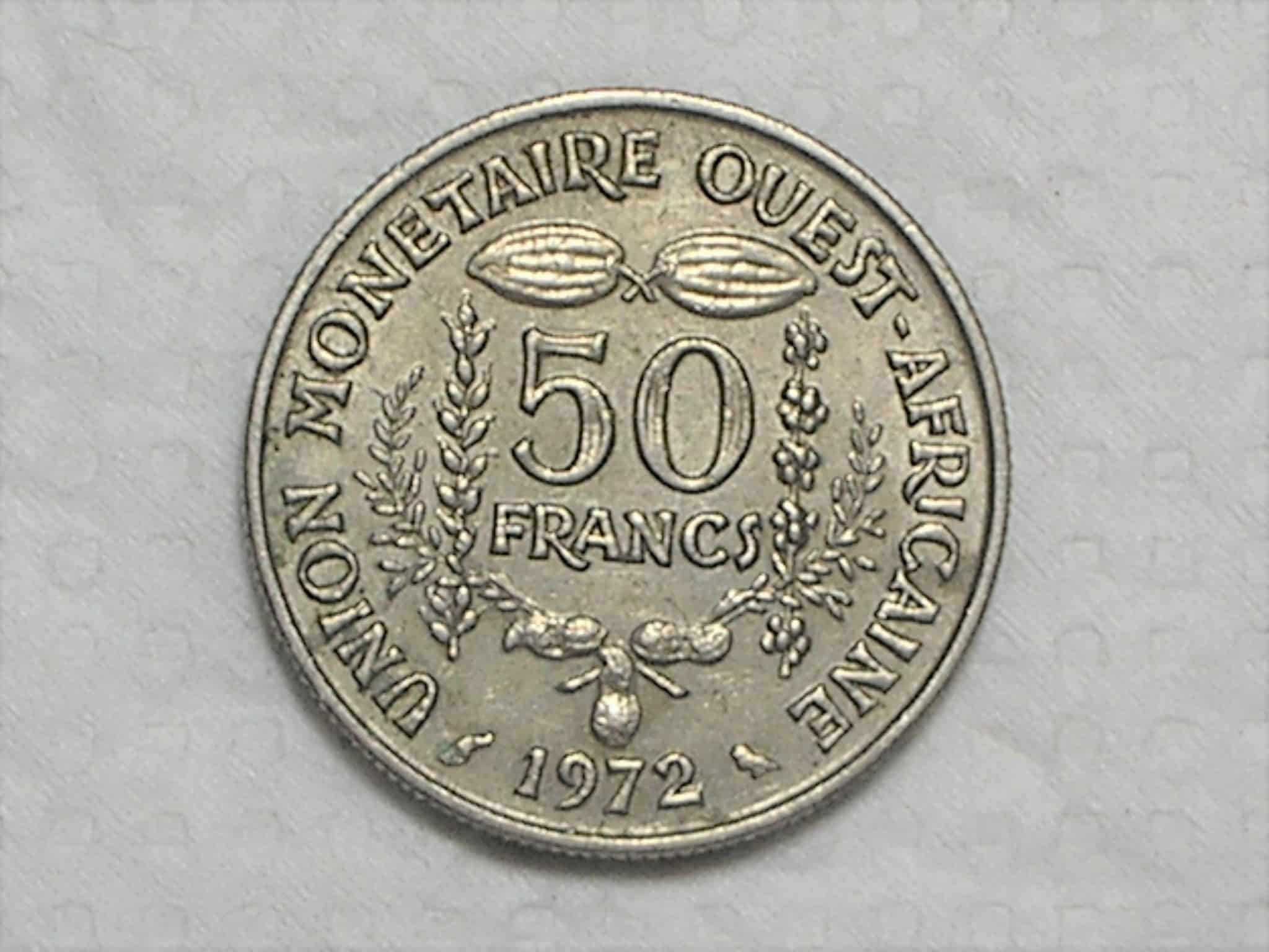 West African States) 50 Francs - 1972 / Co-ni / box30