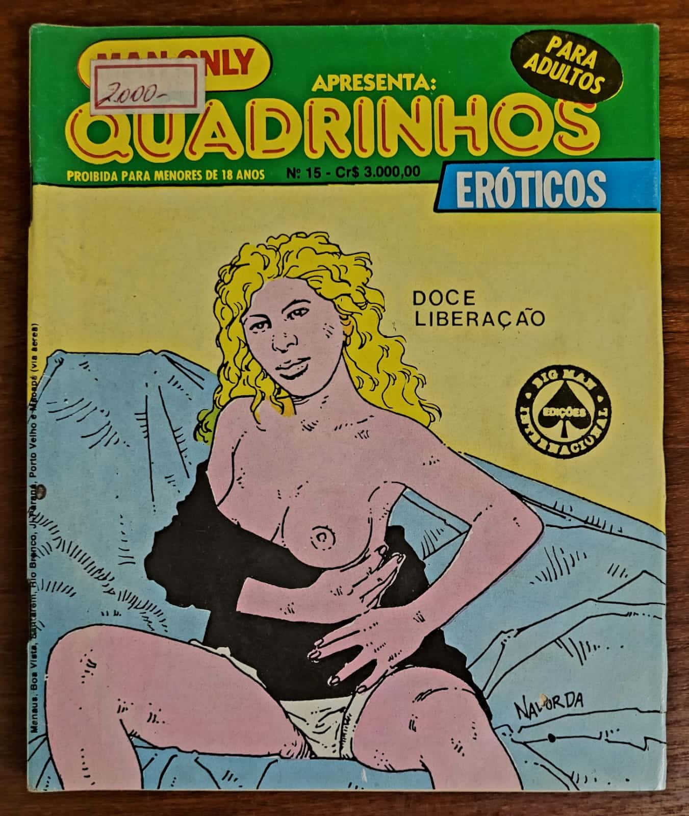 Man Only Apresenta Quadrinhos Eroticos 15 Casa do Colecionador