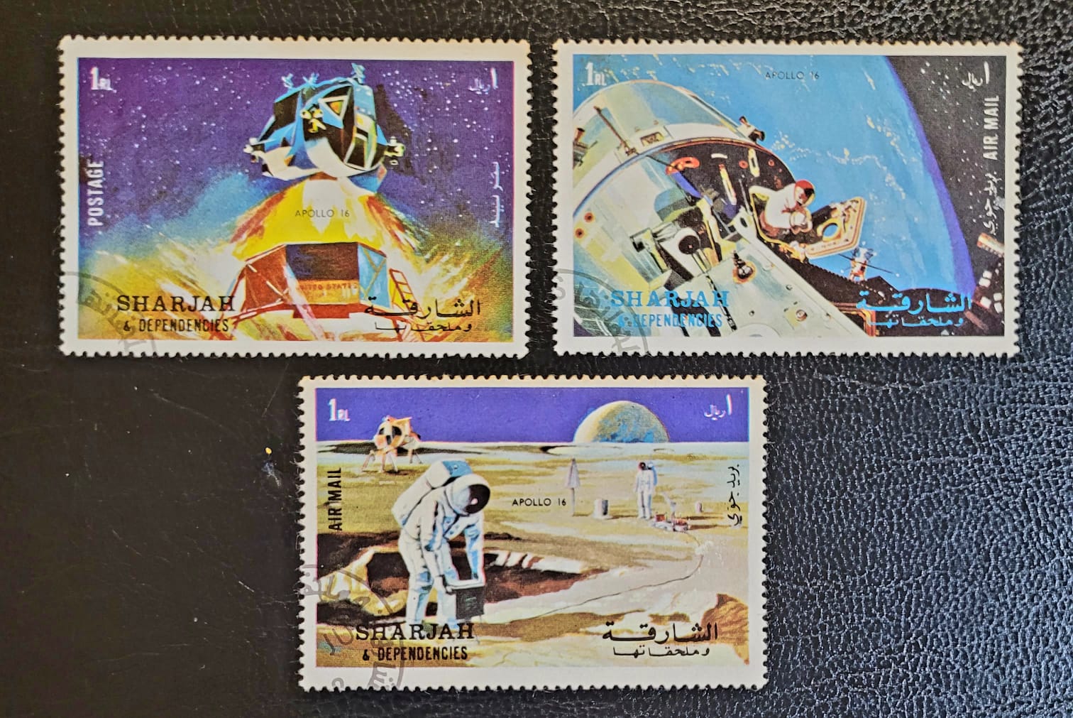Selos Emirados Arabes Unidos Sharjah Apollo 16 1 Casa do Colecionador