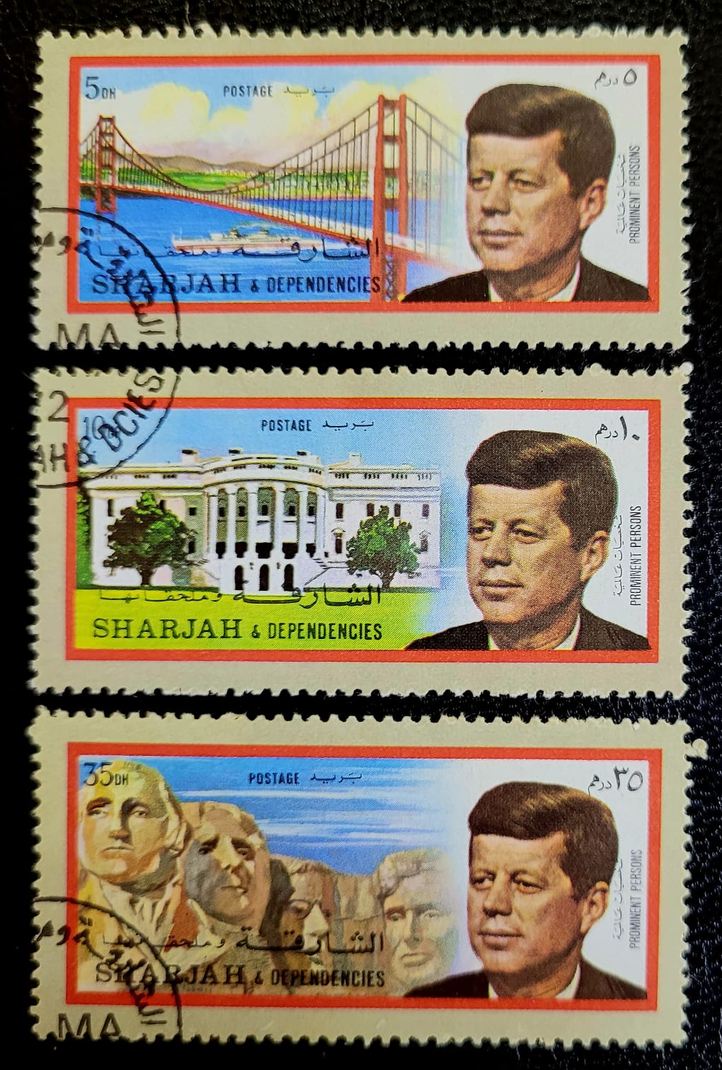 Selos Emirados Arabes Unidos Sharjah John F. Kennedy 1 Casa do Colecionador