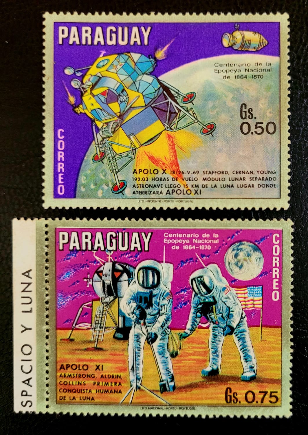 Selos Paraguai Programa Apollo 2 Casa do Colecionador