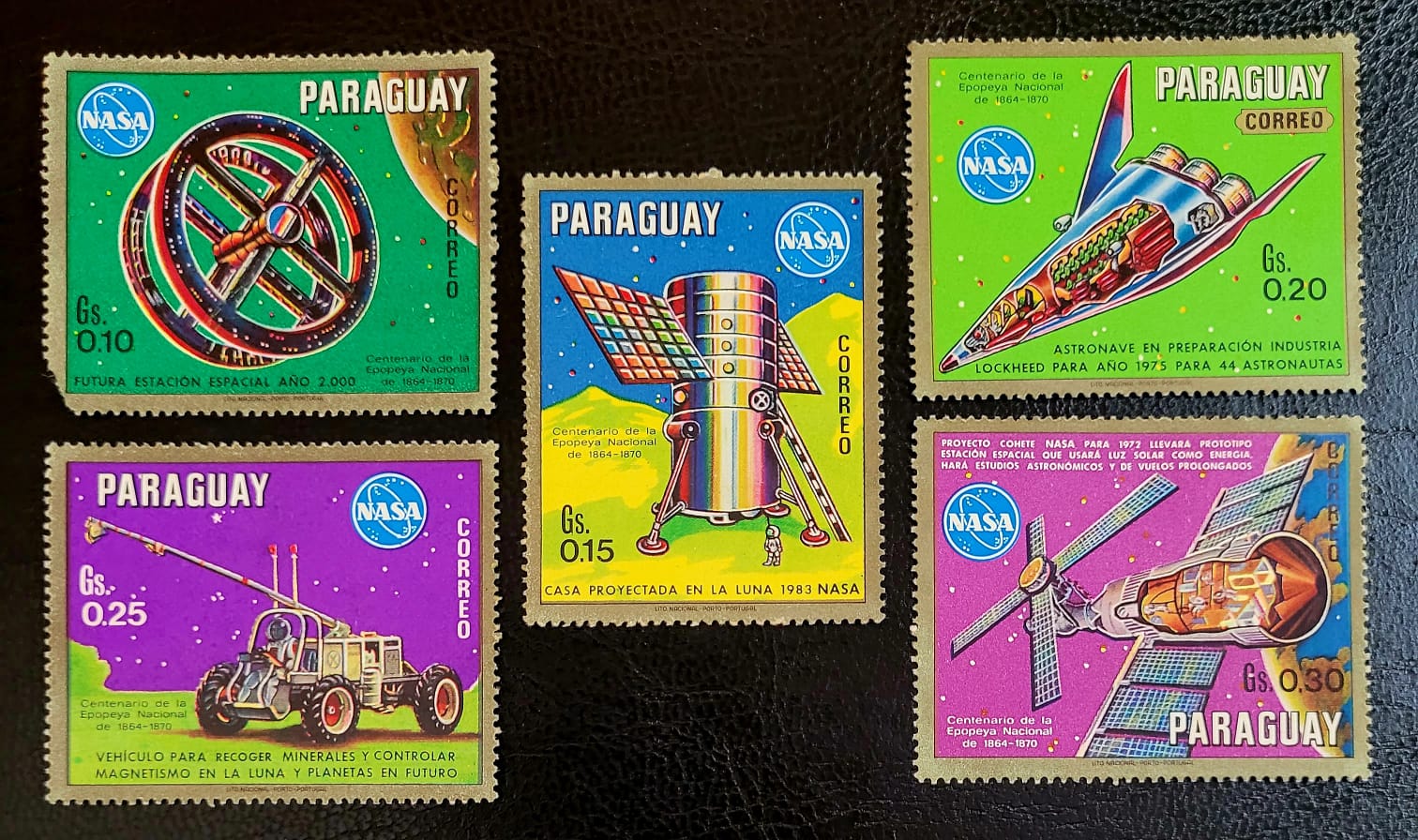 Selos Paraguai Projetos Futuros de Viagens Espaciais 1 Casa do Colecionador