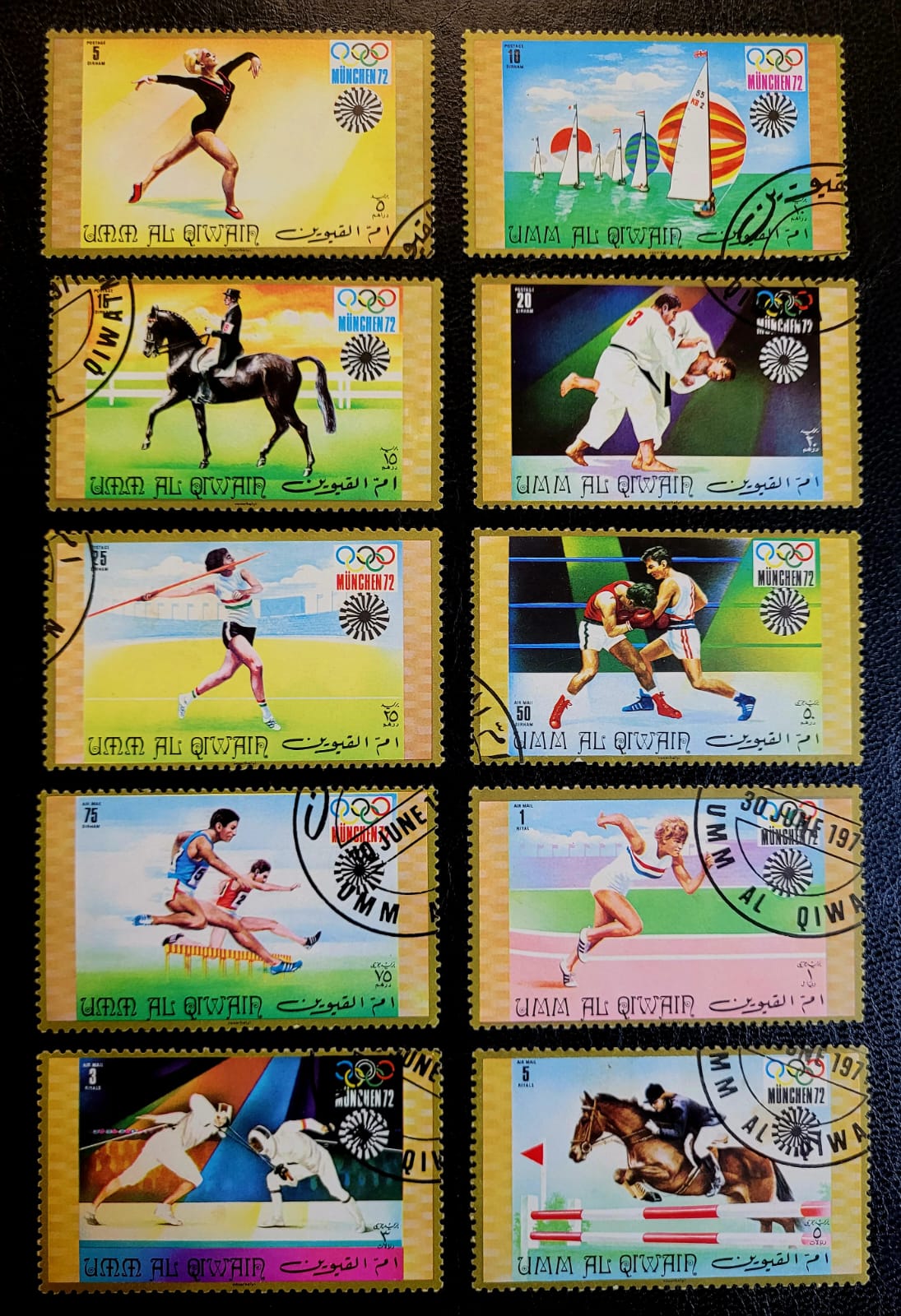Selos Umm Al Qiwain Jogos Olimpicos Munique Alemanha 1972 1 Casa do Colecionador