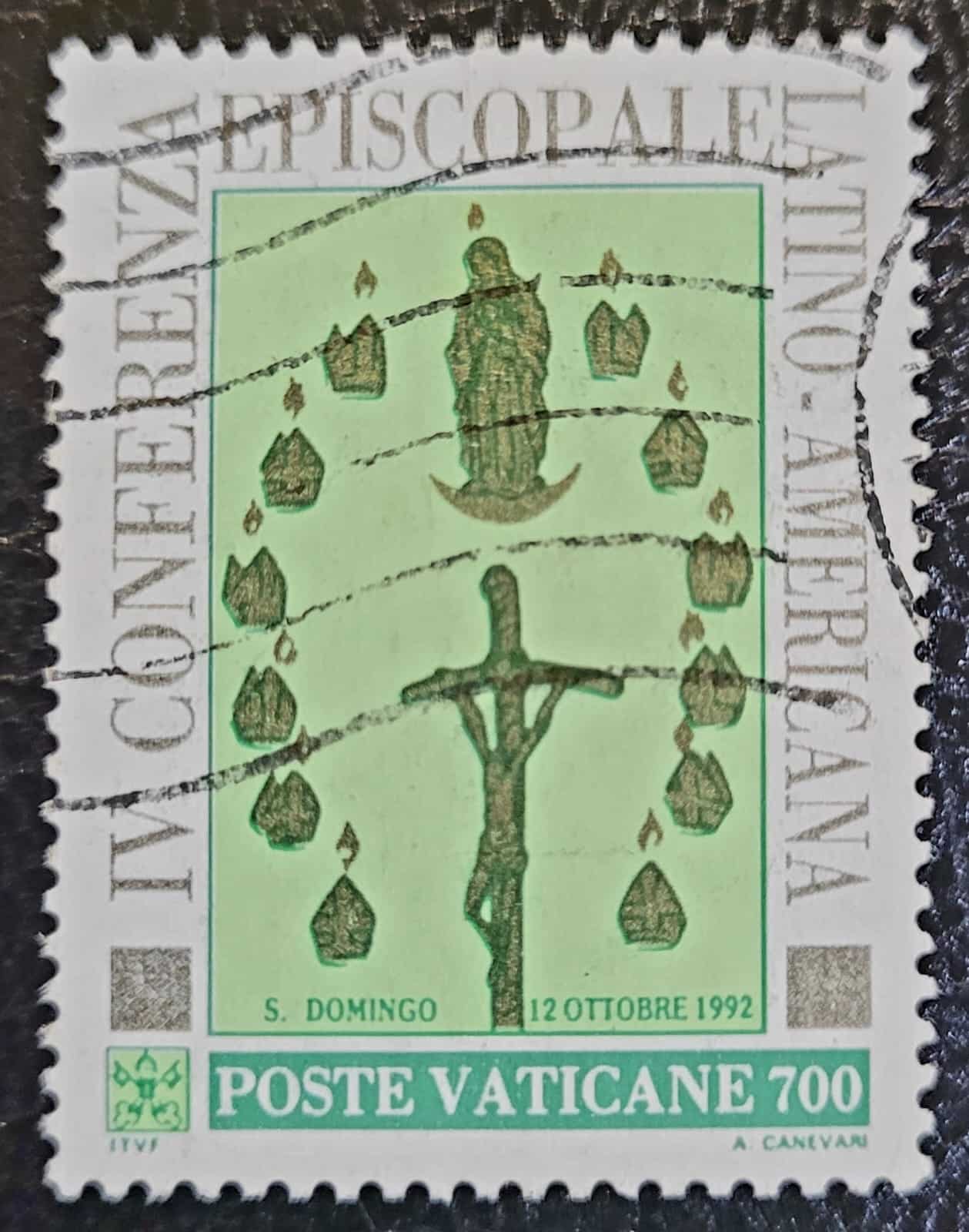 Selos Vaticano 1992 4a Assembleia Geral dos Bispos da America Latina 1 Casa do Colecionador