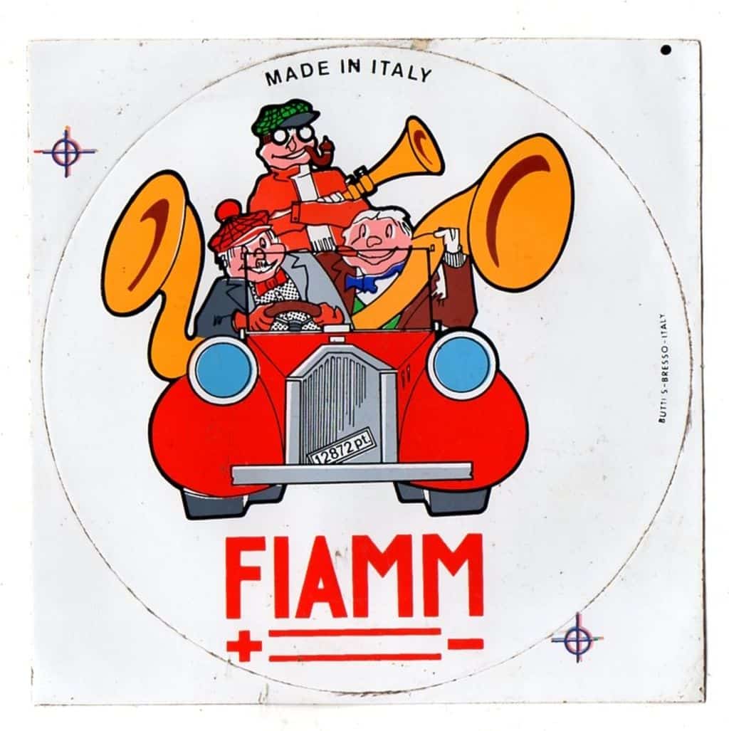 Antigo Adesivo Externo - Buzinas Fiamm - Anos 70
