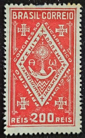 Comemorativos - RHM C0059 (Novo) 200 Réis - 1º Congresso Eucarístico Nacional - Salvador/BA - 03/09/1933 (Selos do Brasil)