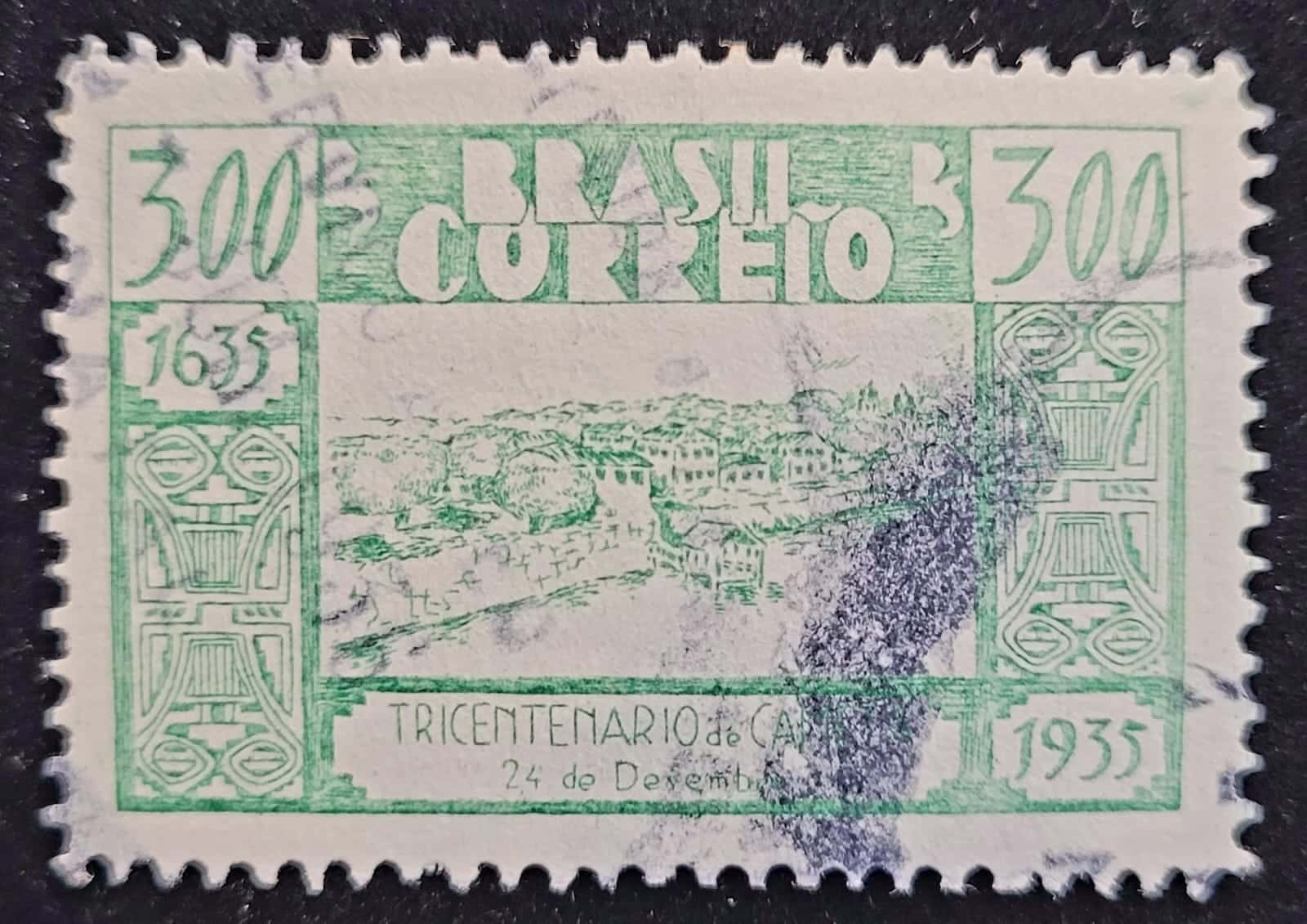 Comemorativos - RHM C0104 (Usado) 300 Réis - Tricentenário de Cametá/PA - 26/02/1936 (Selos do Brasil)