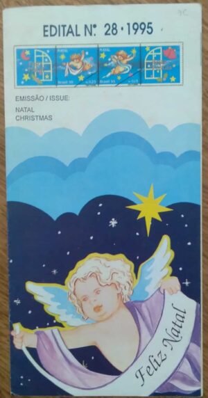 Edital Correios Brasil 1995 28 / Feliz Natal Christmas. .