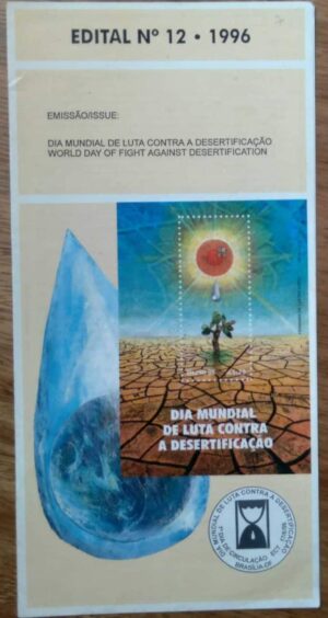Edital Correios Brasil 1996 12 / Dia Mundial Luta contra Desertificação.