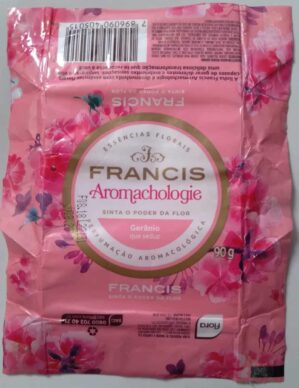 Embalagem de papel Sabonete Francis Aromacholigie 90g / Gerânio.