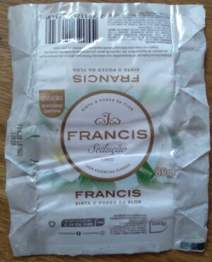 Embalagem de papel Sabonete Francis Sedução 85g / Lírio.
