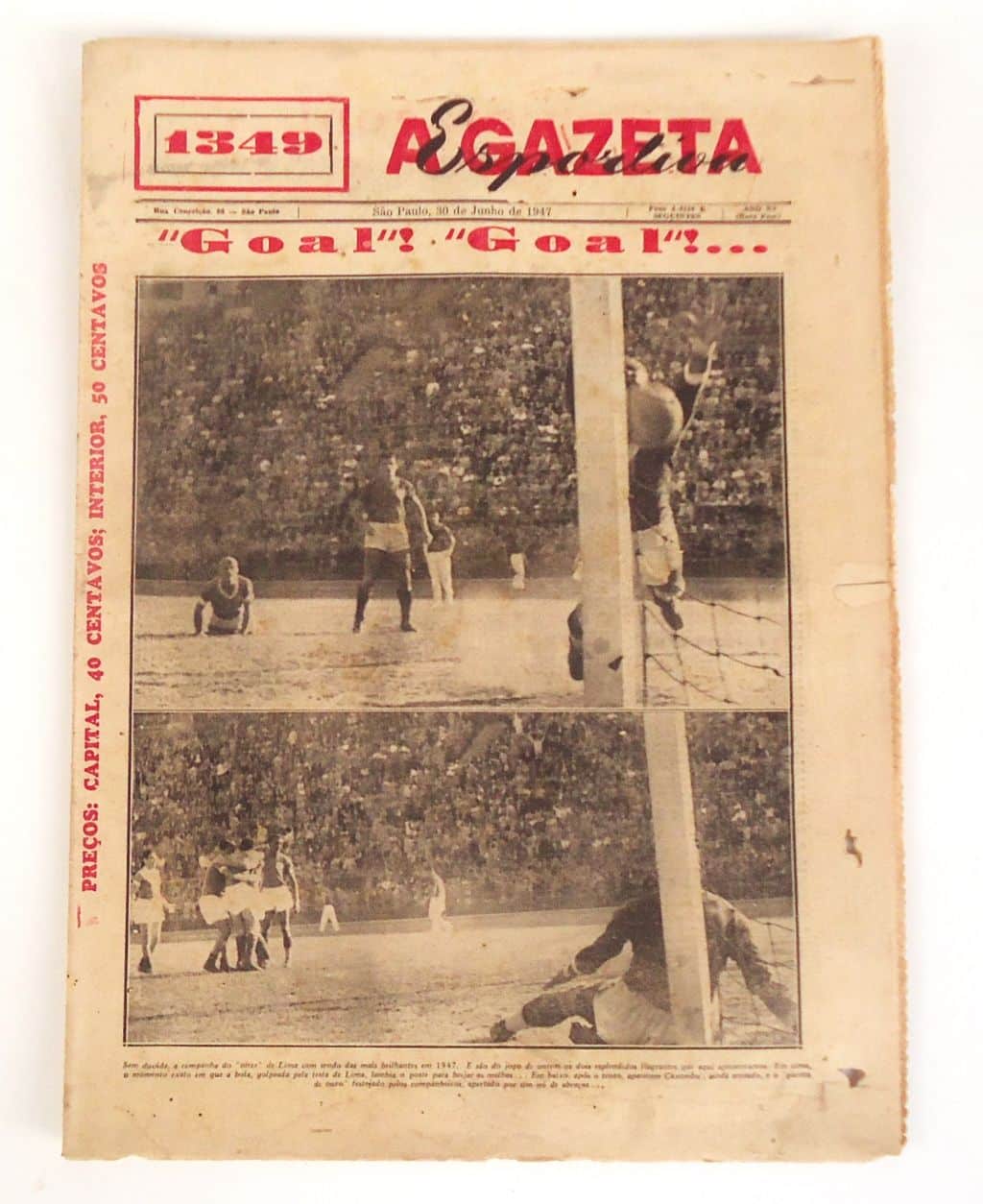 Revista A Gazeta Esportiva N° 1349 - Junho de 1947