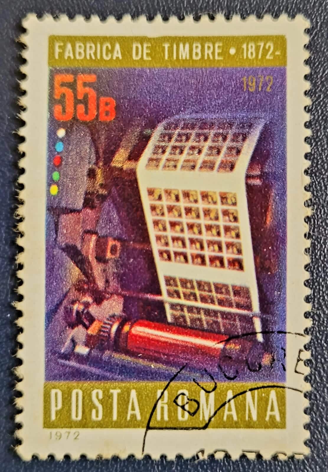 Selo Romenia The 100th Anniversary of the Romanian Stamp Printing Office 1 Casa do Colecionador