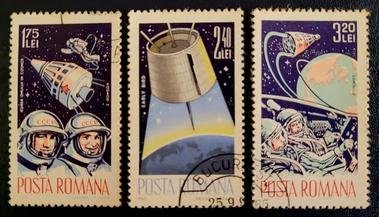 Selo Romenia Viagem Espacial 1965 1 Casa do Colecionador