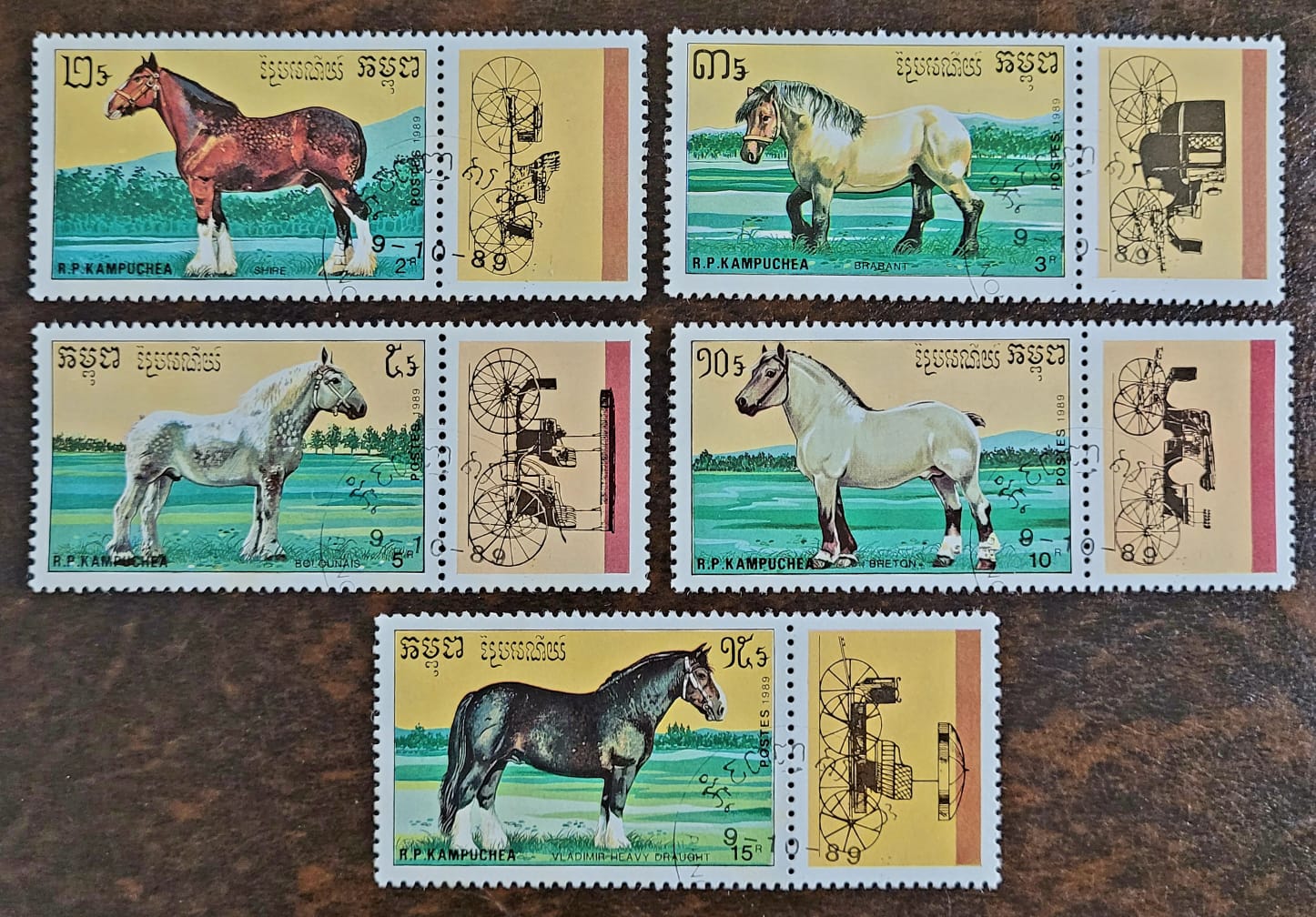 Selos Cambojia Cavalos 1 Casa do Colecionador