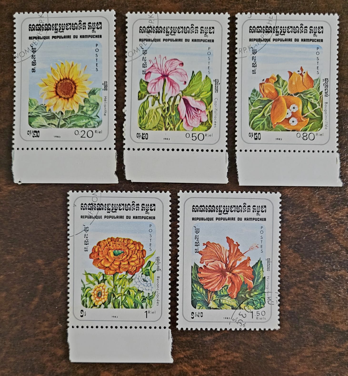 Selos Cambojia Flores 1 Casa do Colecionador