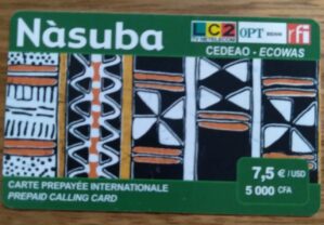Cartão Benin Nasuba OPT Cedeau Ecowas Pre / Pinturas.