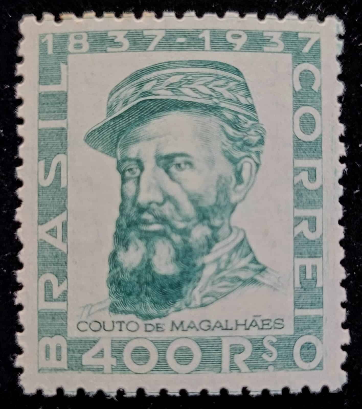 Comemorativos - RHM C0130 (Novo com Goma) 400 Réis - Centenário do Nascimento do Brigadeiro José Vieira Couto de Magalhães - 07/03/1938 (Selos do Brasil)
