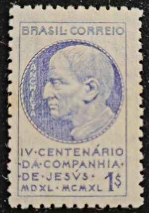 Comemorativos - RHM C0168 (Novo com Goma - Mint) 1.000 Réis - 4º Centenário da Companhia de Jesus - 01/08/1941 (Selos do Brasil)