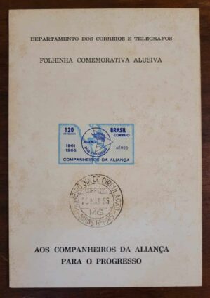 Folhinha Comemorativa - RHM F-O-25 - Homenagem aos Companheiros da "Aliança para o Progresso" - 14/03/1966