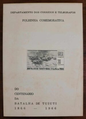 Folhinha Comemorativa - RHM F-O-27 - Centenário da Batalha de Tuiuti - 24/05/1966