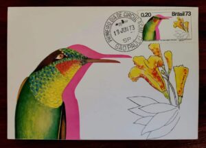 Máximo Postal - RHM MAX-4 - Selo C783 - Flora e Fauna - Ipê e Beija Flor - 19/06/1973