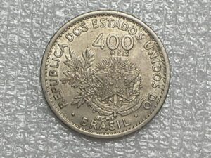 :400 Réis - 1901 = McmI - Cu/Niquel / Anel estrelar perfeitos e Libert visivel que são dificeis aparecerem bonitas assim / Temos outras / 01