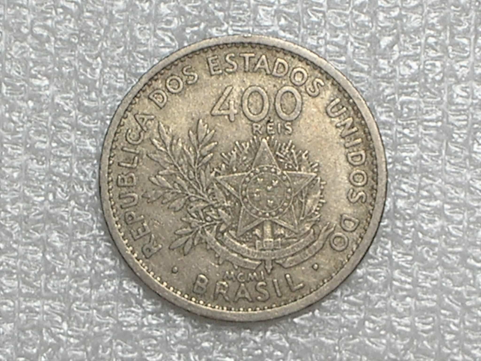 400 Réis - 1901 = McmI - Cu/Niquel / Anel estrelar perfeitos e Libert visivel que são dificeis aparecerem bonitas assim / Temos outras / 07