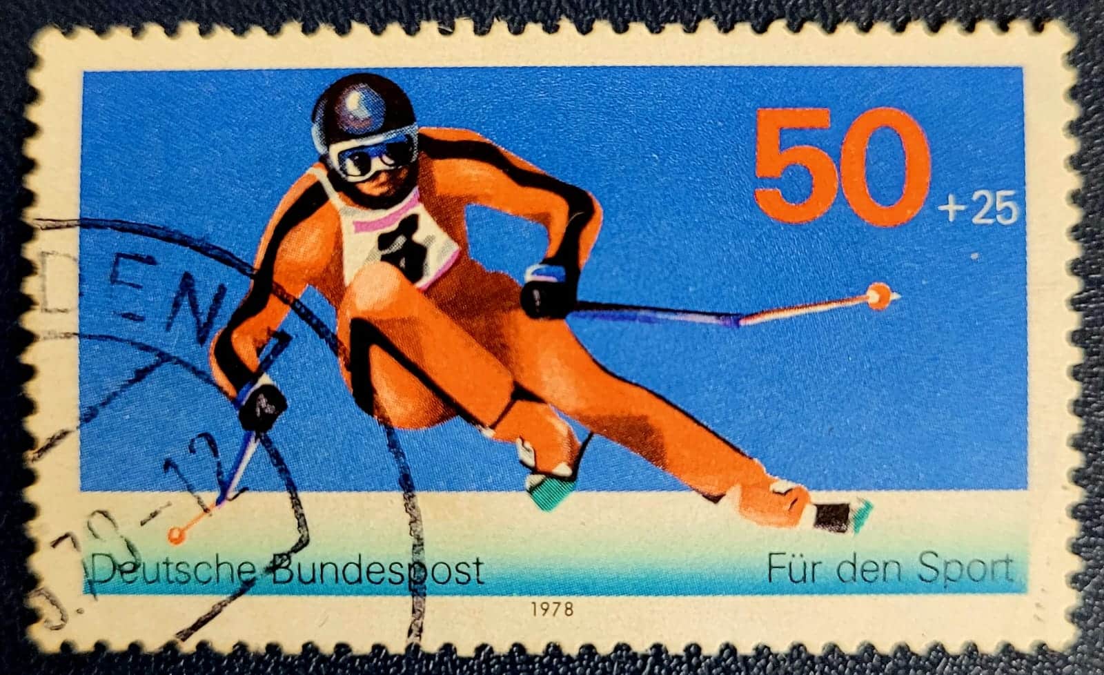 Selo Alemanha Esqui Alpino 1 Casa do Colecionador