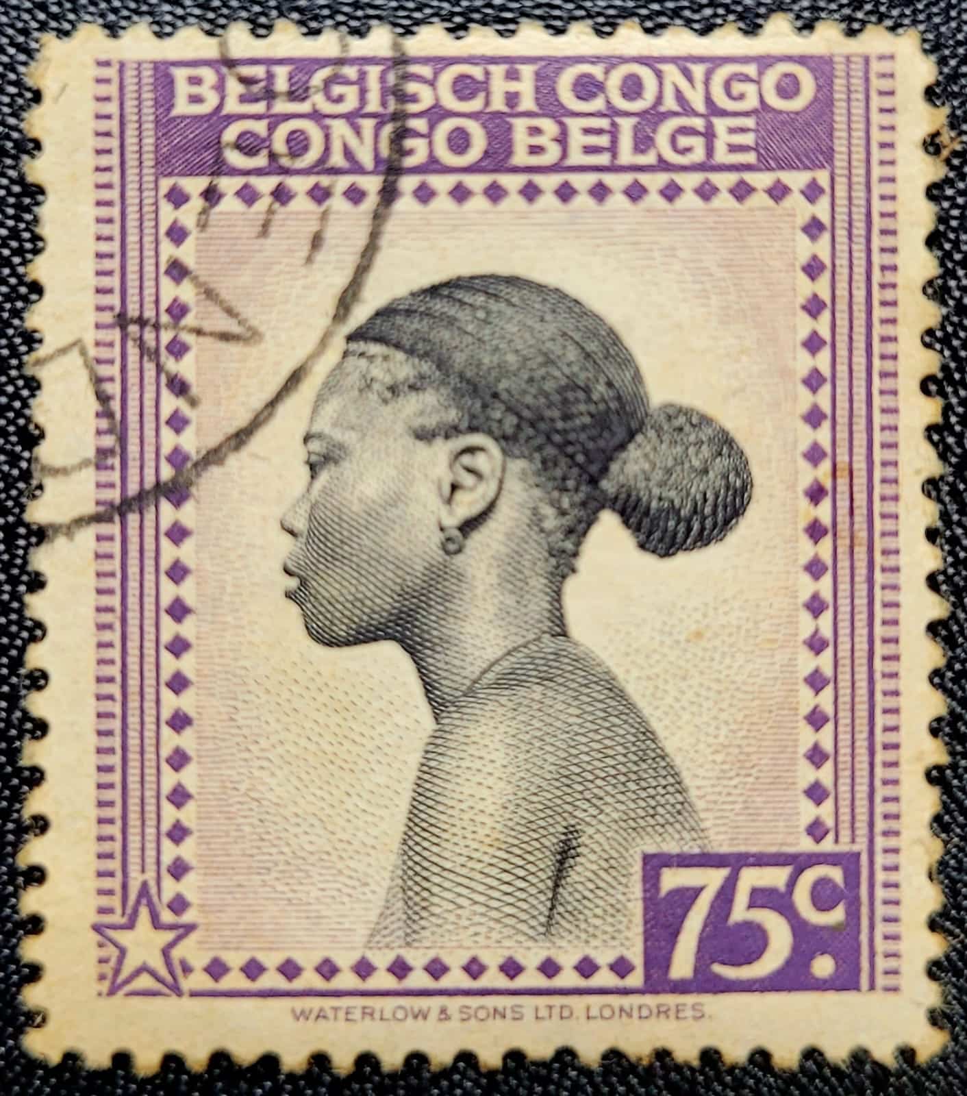 Selo Congo Belga 75c Emissao Definitiva 2 Casa do Colecionador