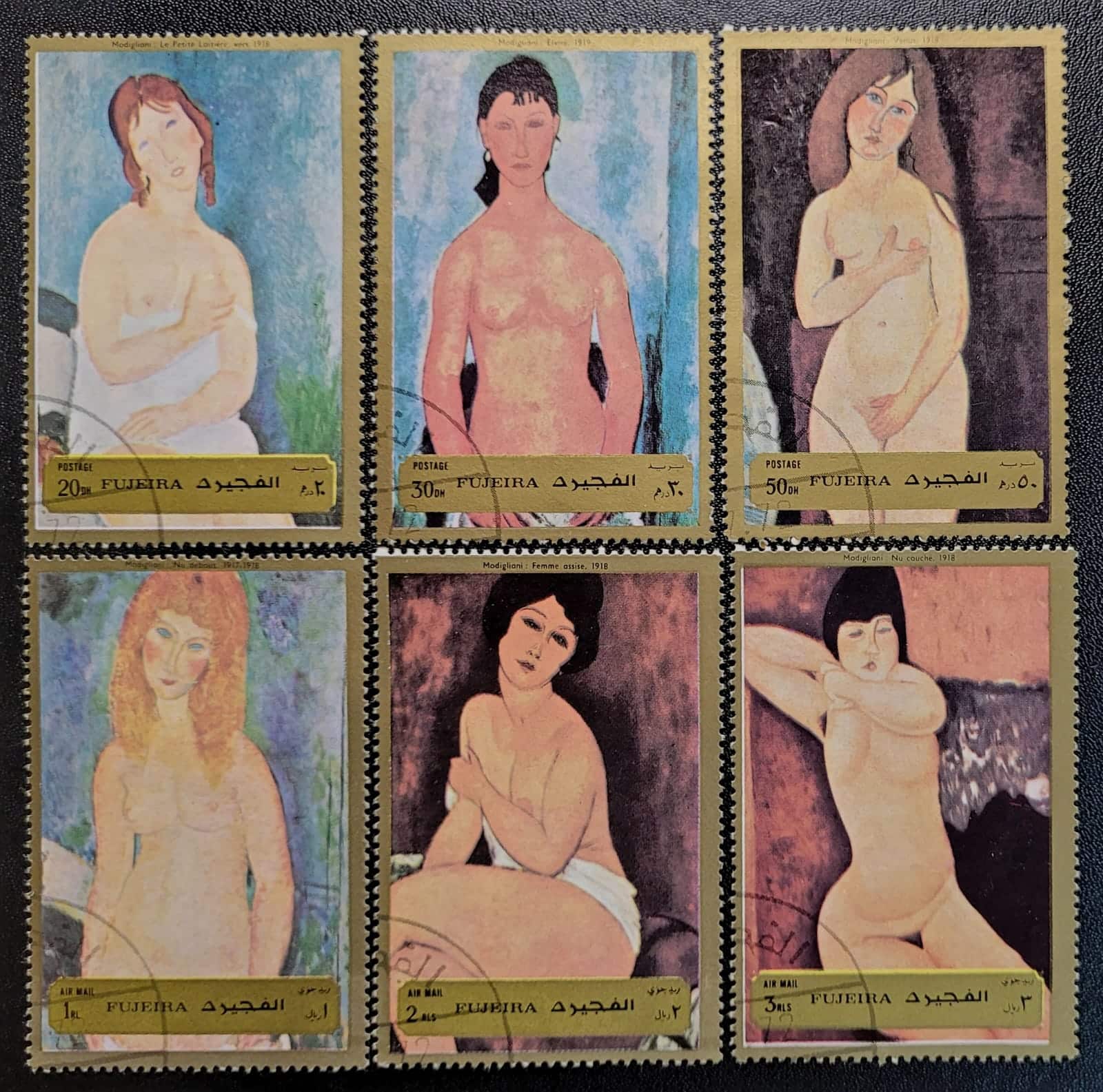 Selos Fujeira Pinturas nuas de Amedeo Modigliani 1 Casa do Colecionador