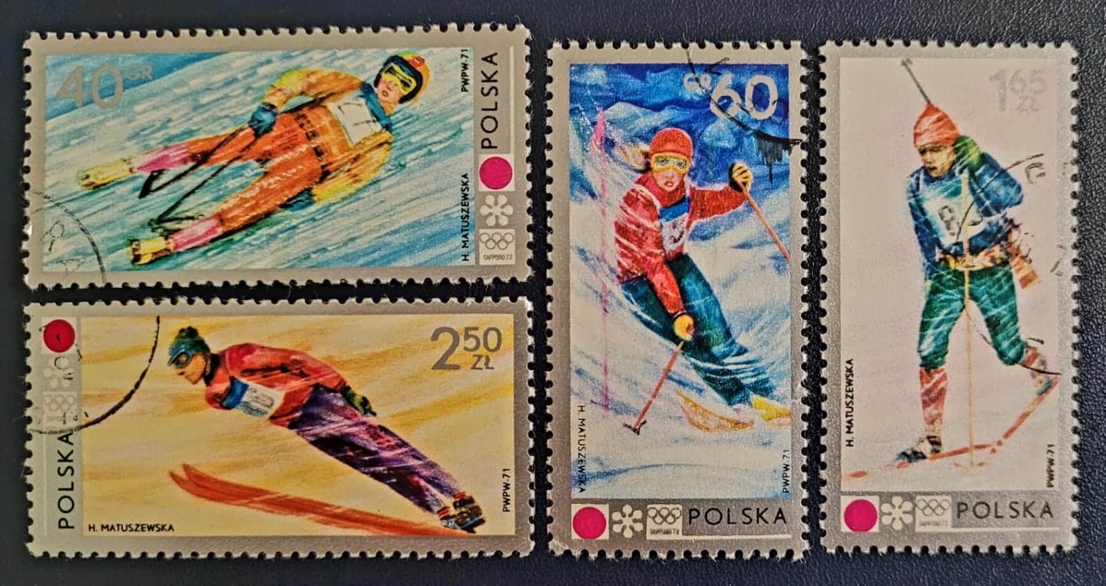 Selos Polonia Jogos Olimpicos de Inverno de 1972 Sapporo Japao 1 Casa do Colecionador