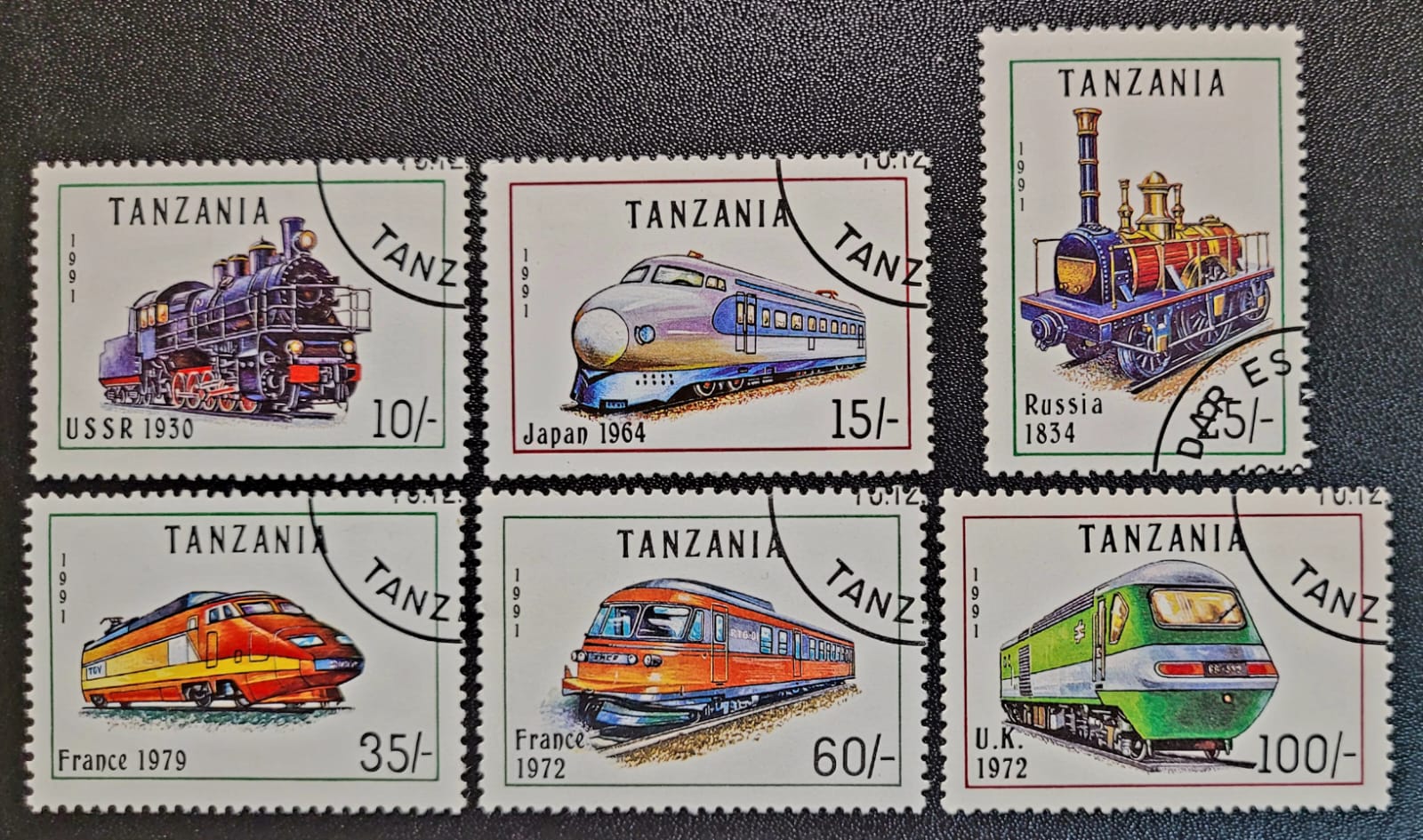 Selos Tanzania Locomotivas e Vagoes 1 Casa do Colecionador
