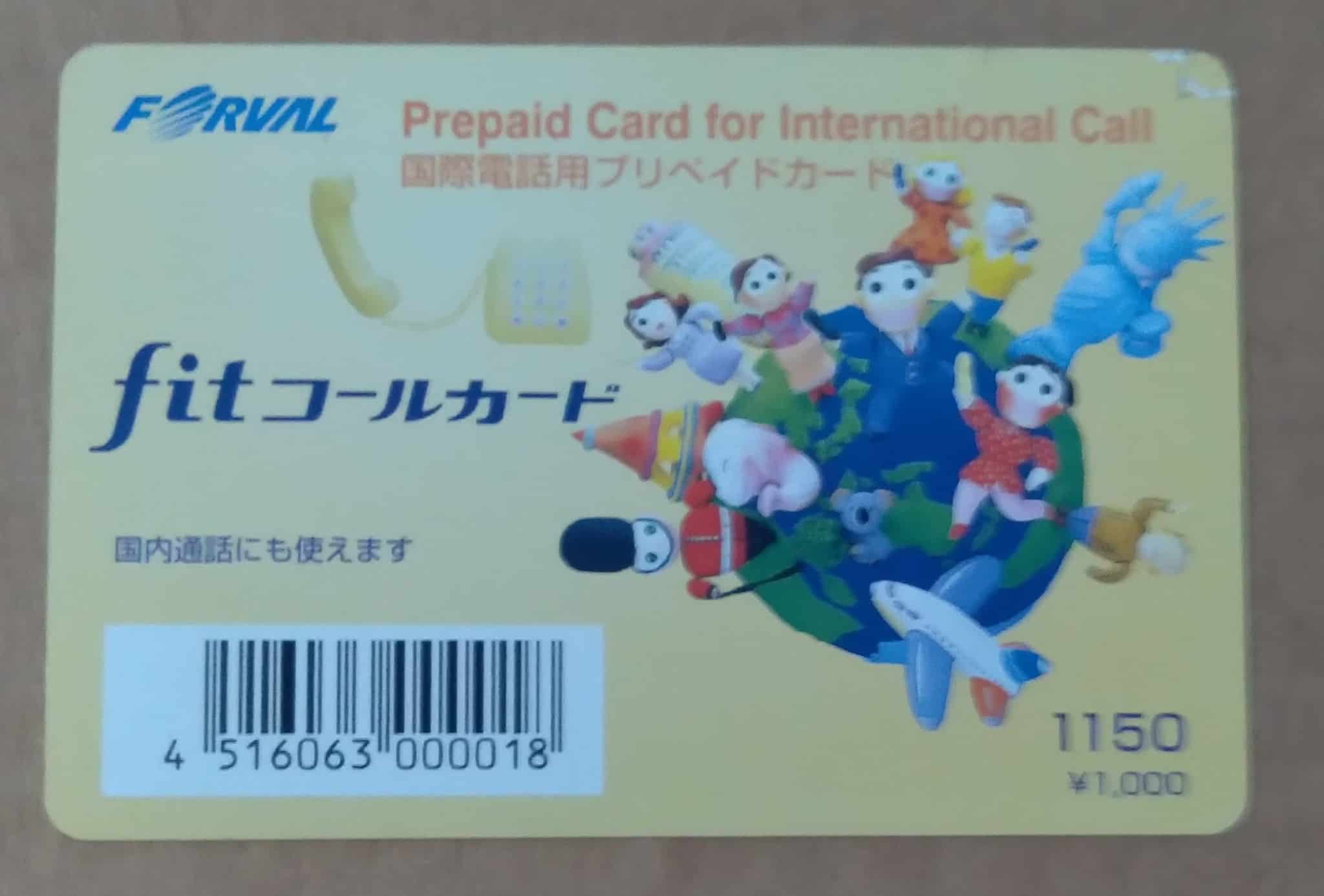 Cartão Japão Forval Pré pago / Personagens infantis.