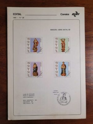 Edital Correios 1983 - Nº 29 - RHM C1358 a C1361 - Série Natal 83 (Sem Selos e Sem Carimbo) 10/11/1983