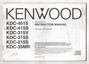 Manual de Instruções Kenwood AM/FM CD Player - KDC 4015 - 415S - 315V - 315S - 215S - 35MR