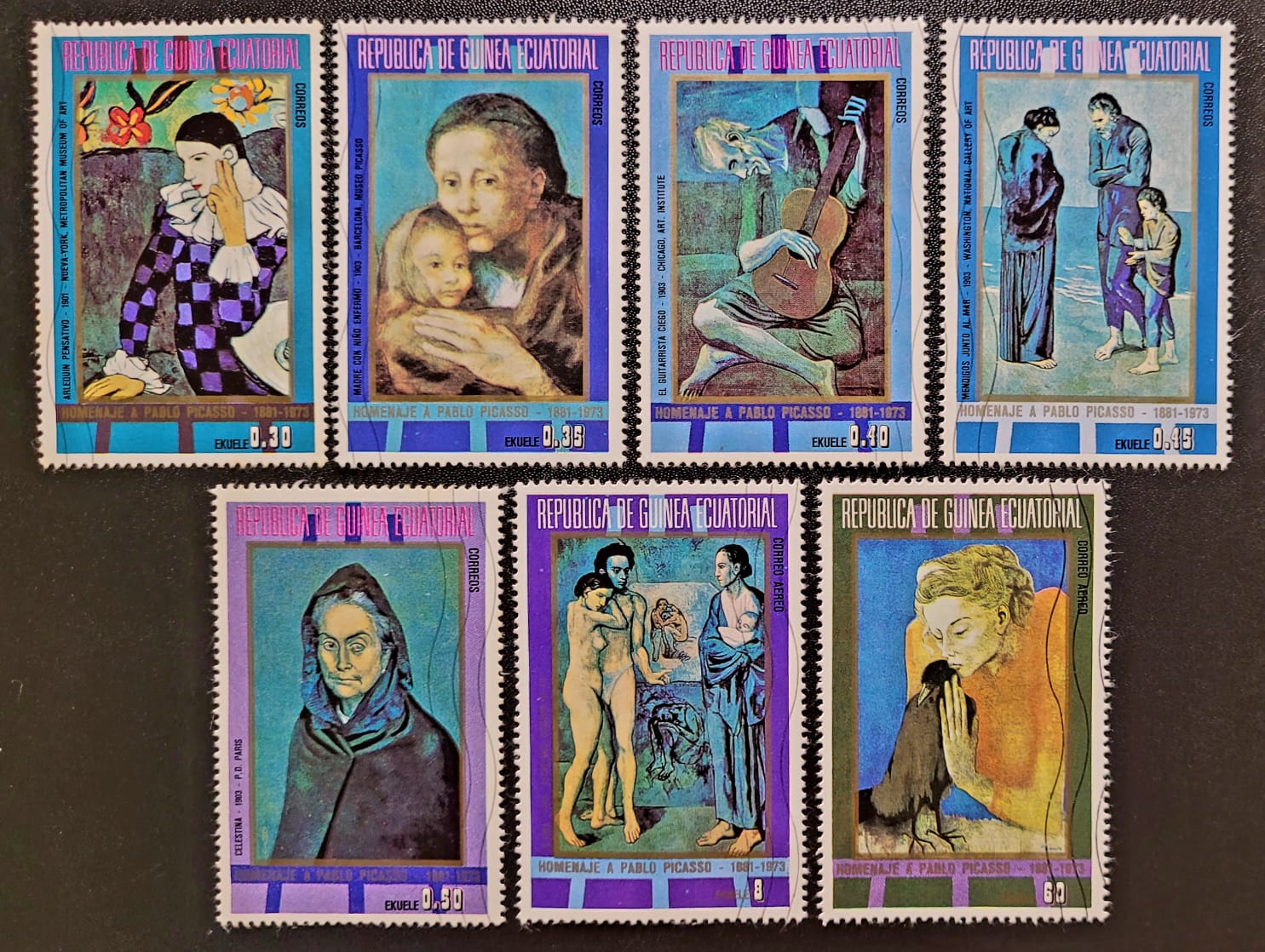 Selos Guine Equatorial Pinturas de Pablo Picasso 1 Casa do Colecionador