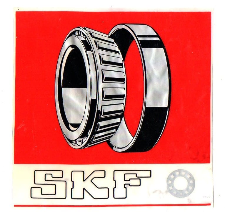 Antigo Plastico Adesivo Rolamentos Automotivos SKF - Anos 60
