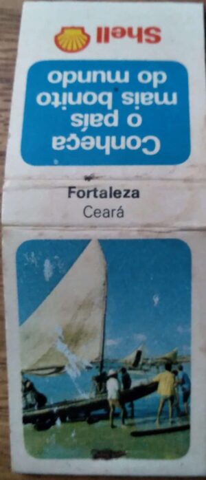 Cartela Fosforos Fiat Lux Shell Postais Brasil / Fortaleza Ceará.