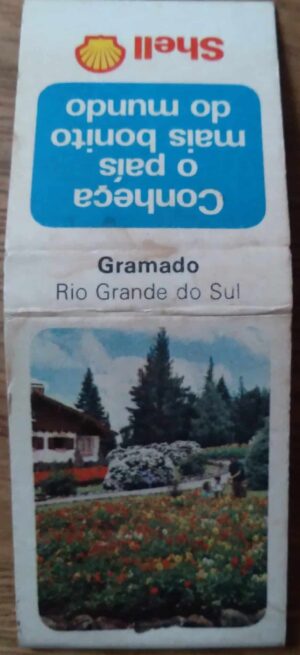 Cartela Fosforos Fiat Lux Shell Postais Brasil / Gramado Rio Grande do Sul.