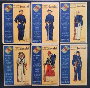 Estampas Eucalol - Série 100 Completa - Uniformes do Brasil Império 1865-1870 (Anos 1930)