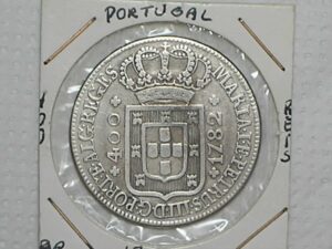 " Portugal) 400 Réis - 1782 / D. Maria e Petrus III / Escassa / Prata / p.01