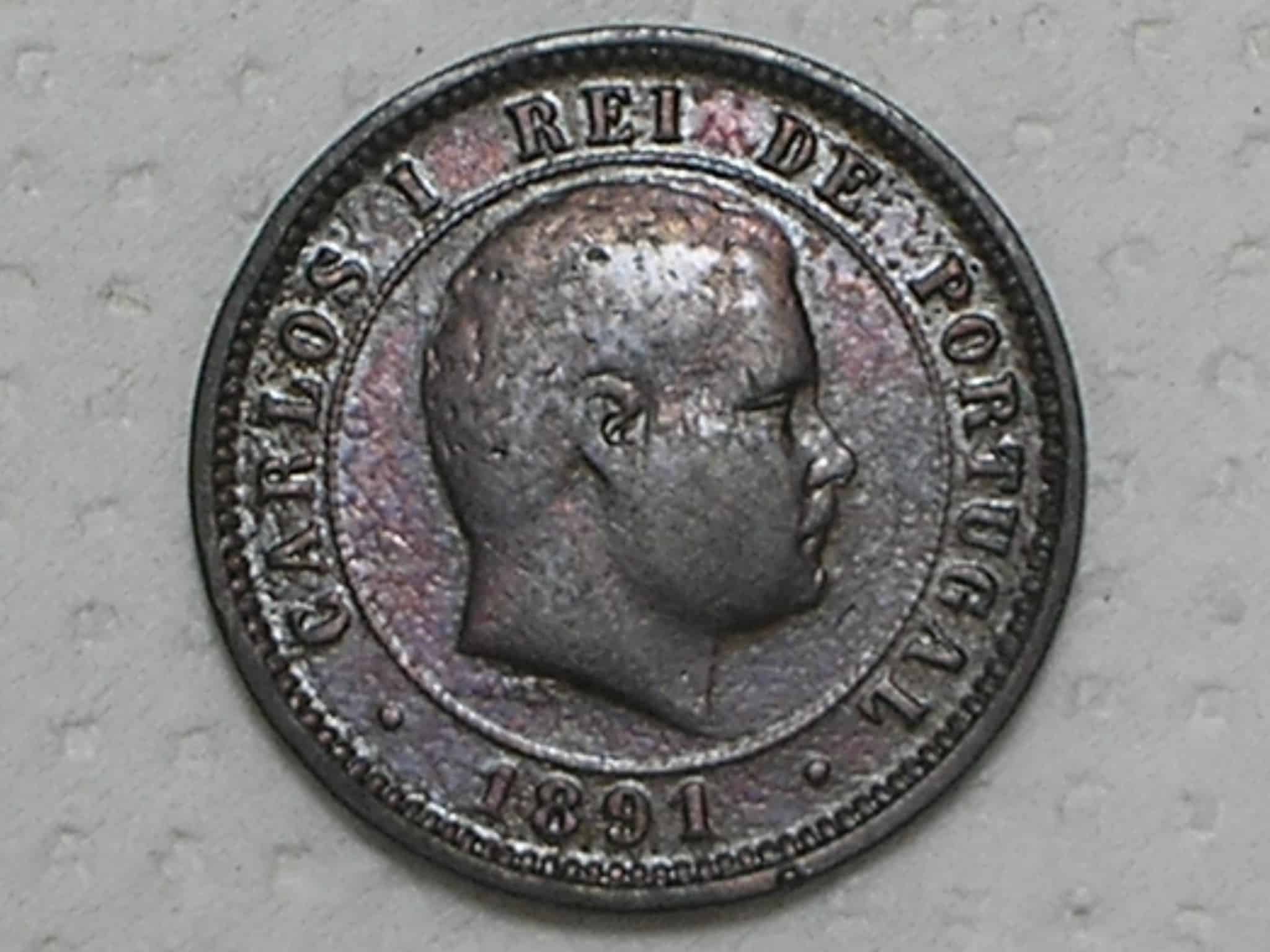 Portugal) 5 Réis - 1891 - Carlos I / Bronze / p.01