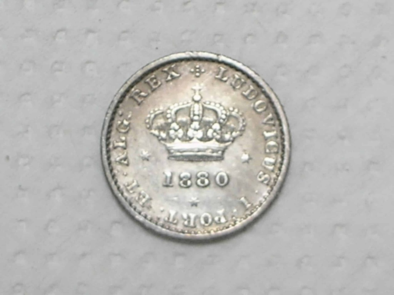 Portugal) 50 Réis - 1880 / Ludovicus I / Prata / p.01