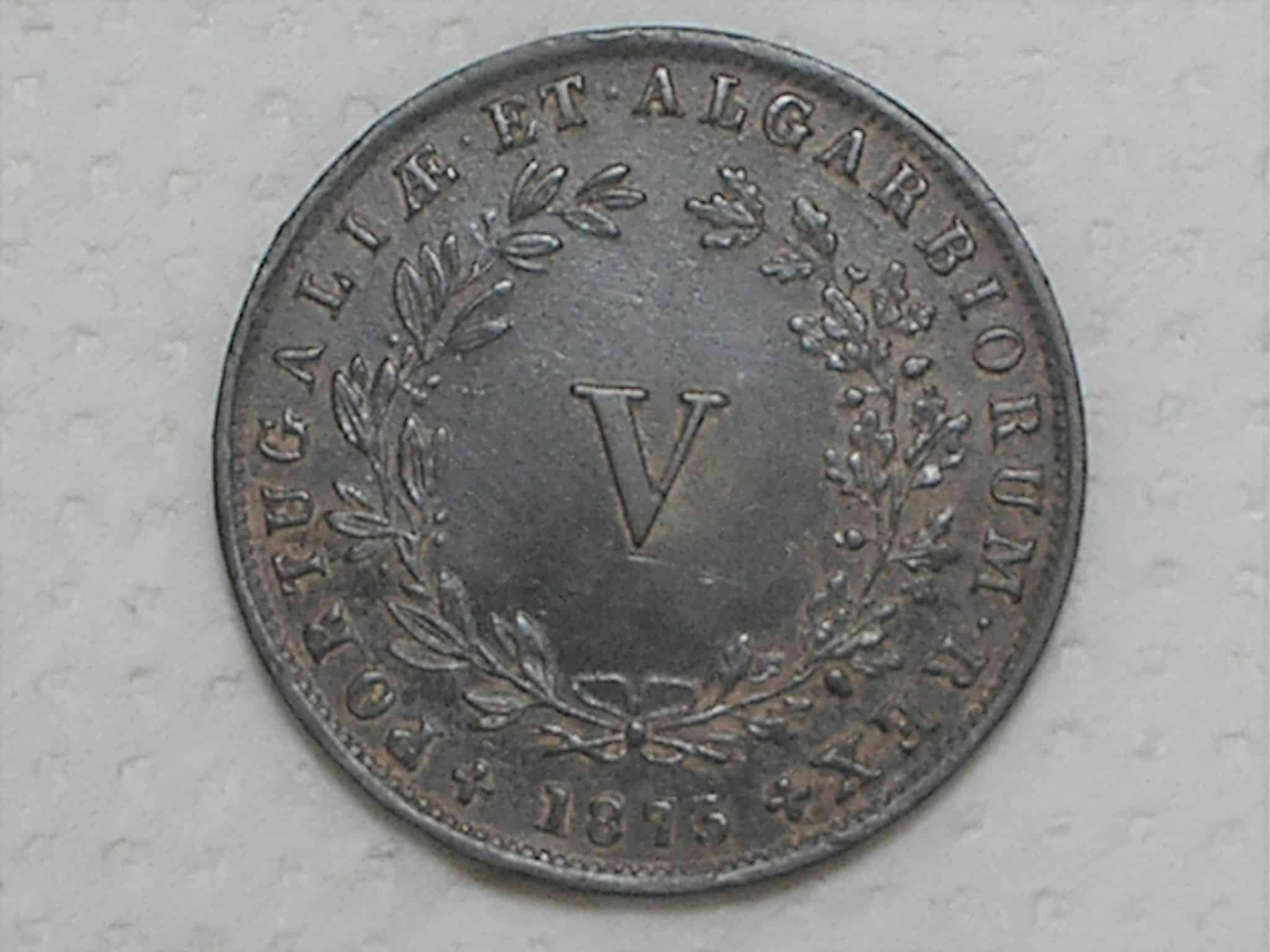 Portugal) V Réis - 1875 - Ludovicus I / Soberba / Cobre / p.01