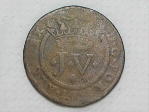 Portugal) X Réis - 1713 / D. João V / JV / Cobre / p.01