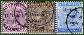 Africa Oriental Britanica Reino Unido Queen Victoria 1895 Wmk Star S Incompleta