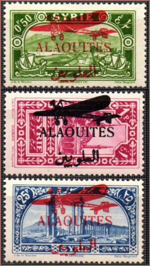 Alaouites (França) - Aéreos - 1929 - S/Completa