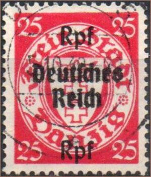 Alemanha Danzig Brasao De Armas 1939 Sobre Taxa Rpf Mi 724
