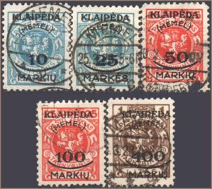 Alemanha Klaipeda Brasao De Armas 1923 S Completa Mi 124 A 128